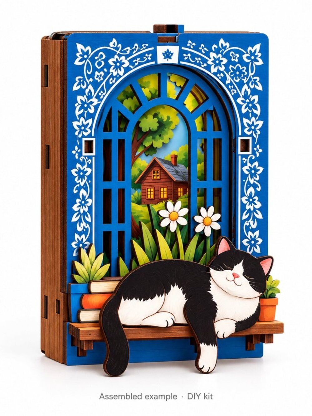 Meet My Little Cat DIY Wooden Magnetic Kit with Light